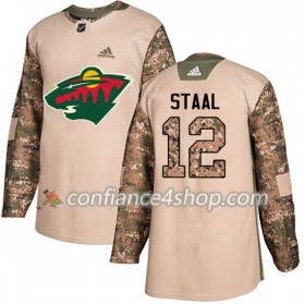 Adidas Maillot de Hockey Minnesota Wild Eric Staal 12 2017-2018 Camo Veterans Day Practice Authentic - Homme